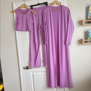 Lavender Women's Intimate Sleepwear 3 piece Set